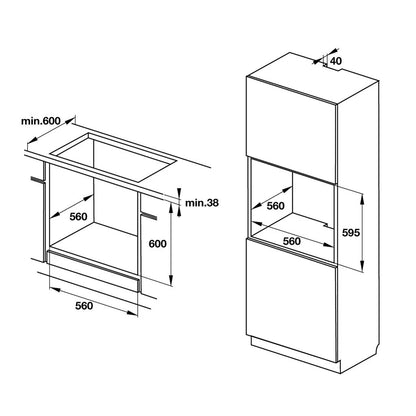 Lò nướng HAFELE HO-KT60C 534.05.571