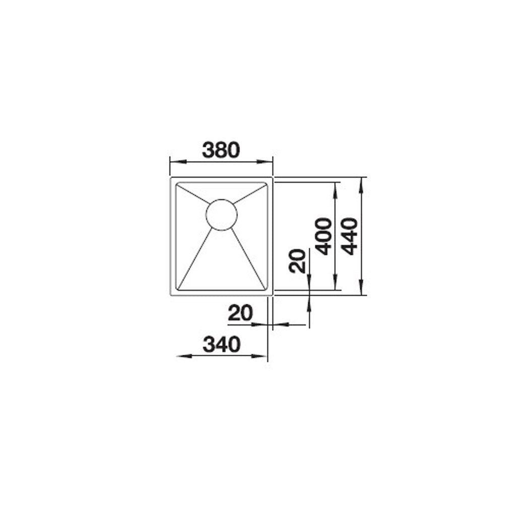 Chậu rửa bát BLANCO SINK QUATRUS R15 340-IU 570.27.149