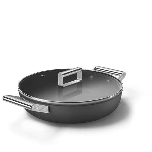 Chảo sâu Smeg CKFD2811BLM màu đen 28cm