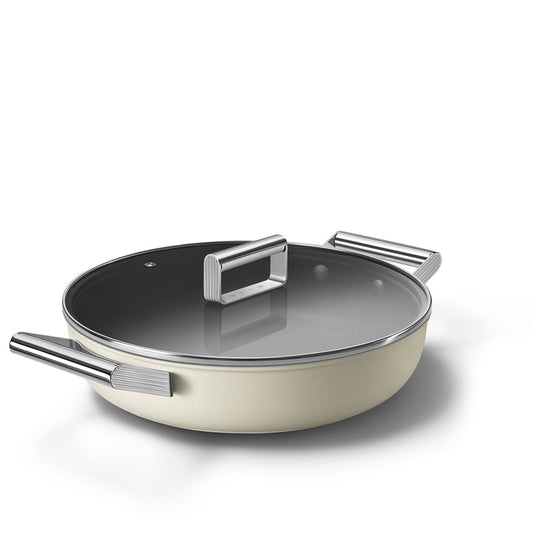 Chảo sâu Smeg CKFD2811CRM màu kem 28cm