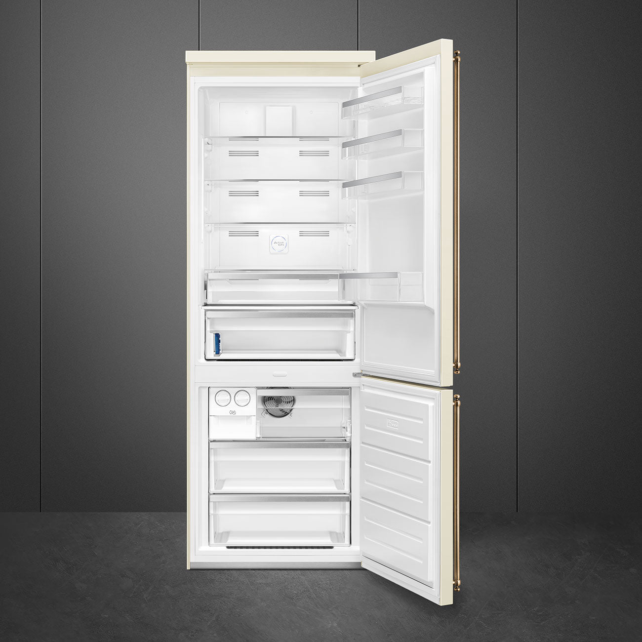 Tủ lạnh 2 ngăn cánh phải SMEG FA8005RPO5 màu kem