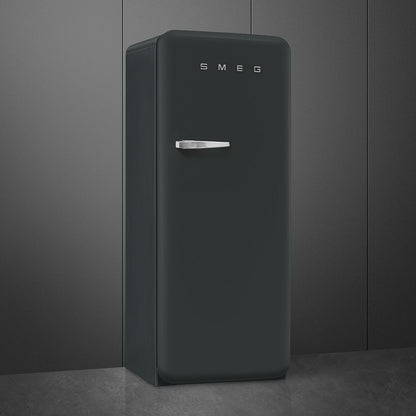 Tủ lạnh một cửa SMEG FAB28RDBLV5 màu đen vải nhung cánh phải