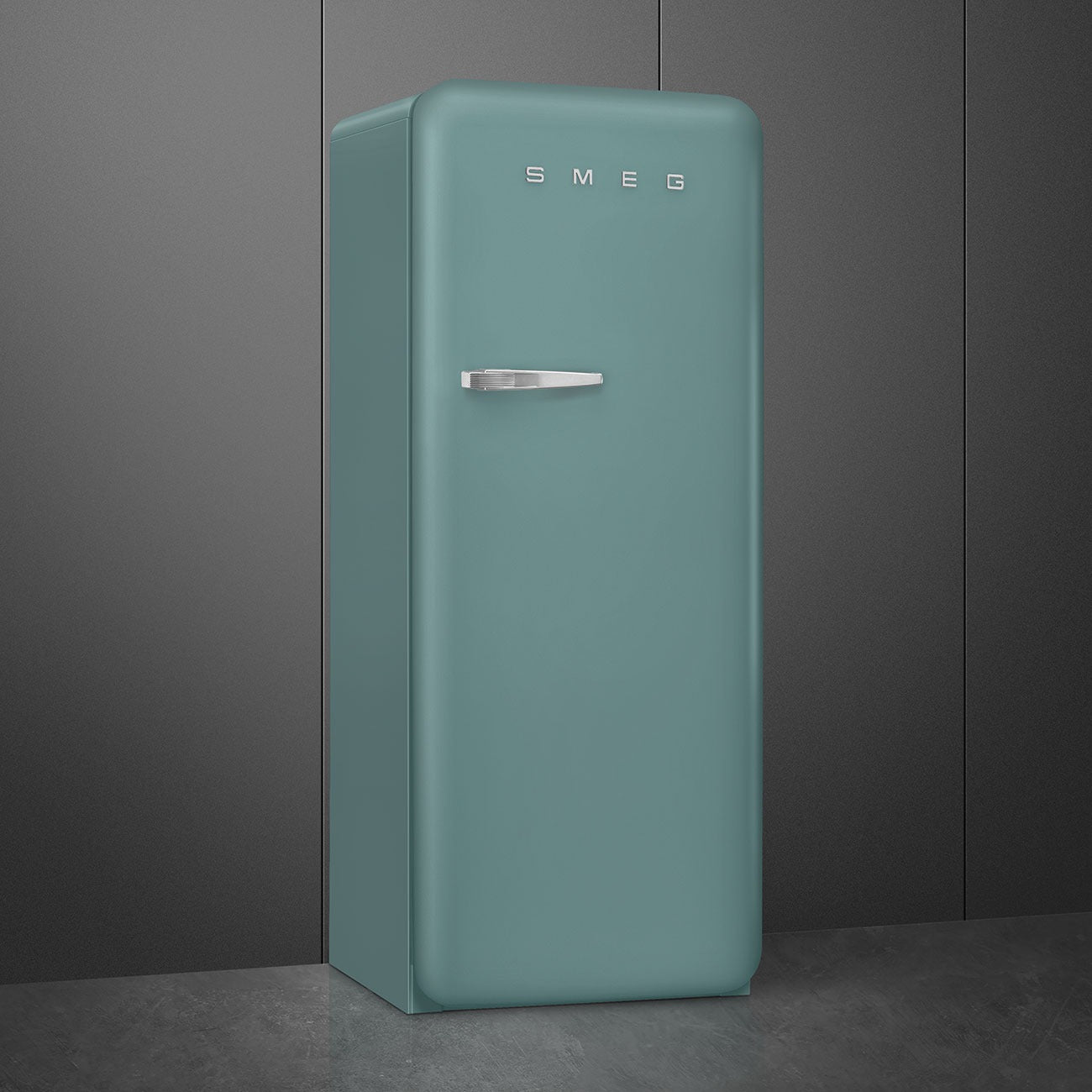Tủ lạnh một cửa SMEG FAB28RDEG5 màu xanh ngọc lục bảo cánh phải