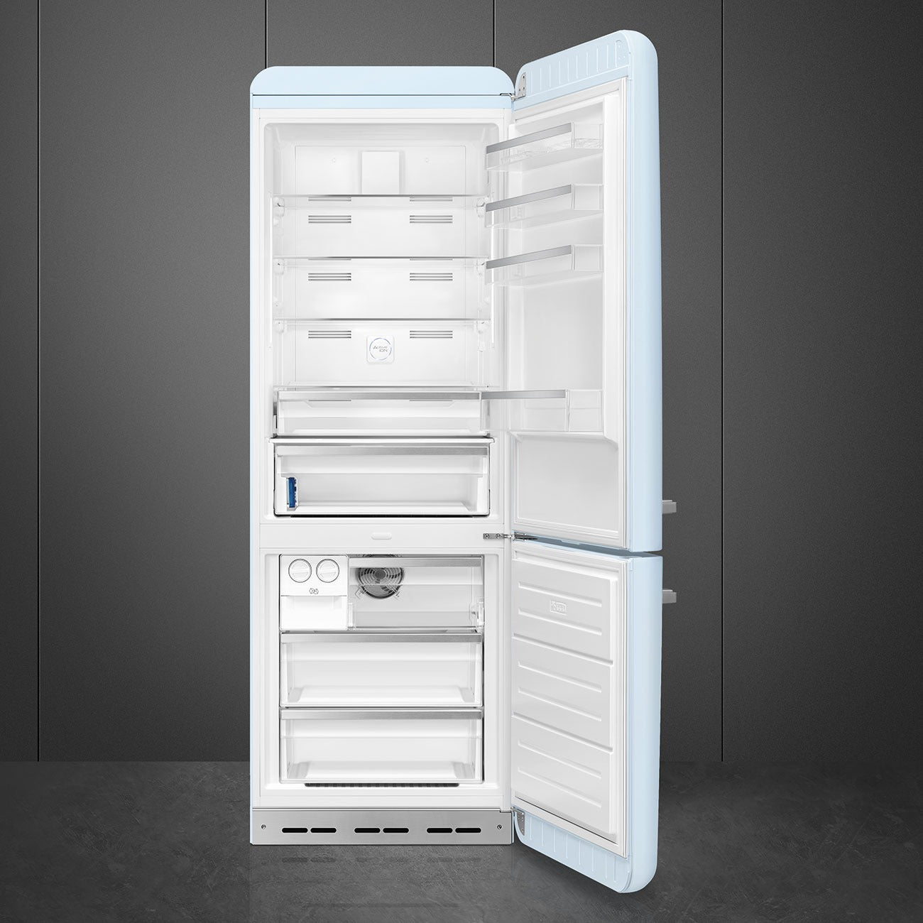 Tủ lạnh 2 ngăn đỉnh dưới SMEG FAB38RPB5 màu xanh dương cánh phải
