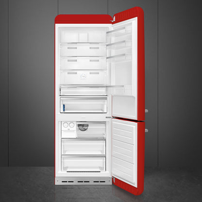 Tủ lạnh 2 ngăn đỉnh dưới SMEG FAB38RRD5 màu đỏ cánh phải