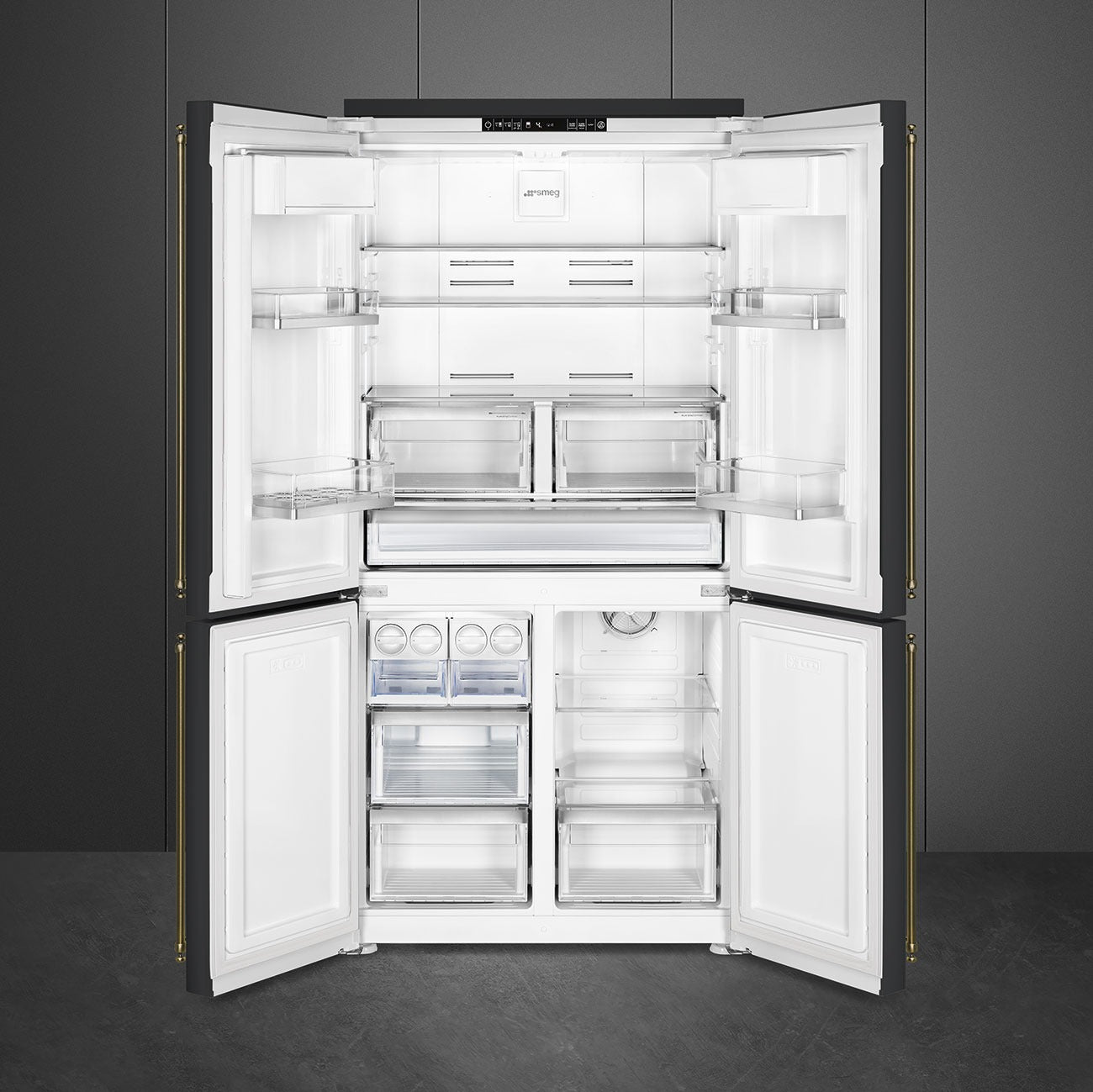 Tủ lạnh 4 ngăn SMEG FQ60CAO5 màu than antraxit