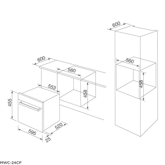 Tủ rượu âm tủ MALLOCA MWC-24CP