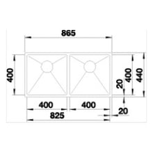 Chậu Blanco Quatrus R15 400/400-IU