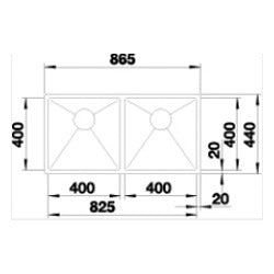 Chậu Blanco Quatrus R15 400/400-IU