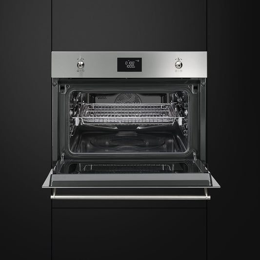 Lò nướng kết hợp vi sóng SMEG SF4390MCX