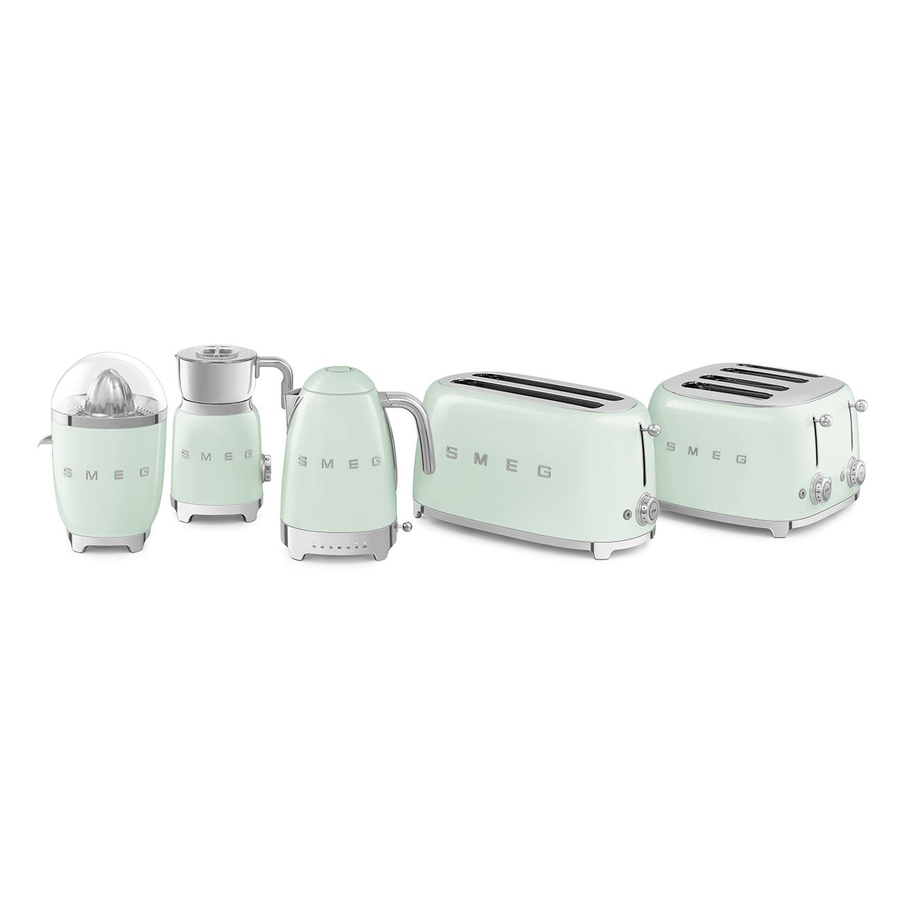 Máy nướng bánh mì SMEG TSF03PGEU màu xanh lá cây