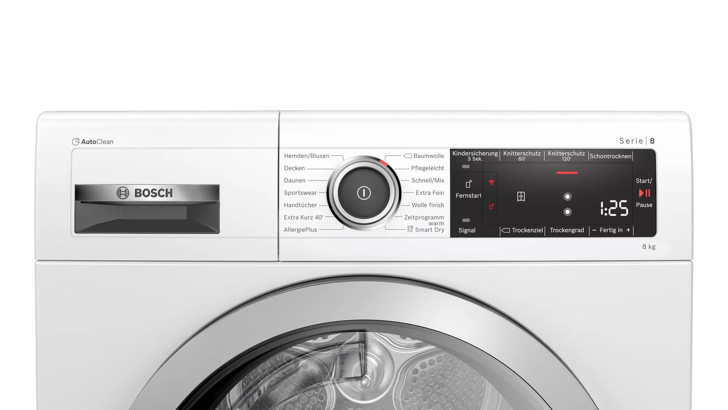 Máy sấy quần áo Bosch WTX87M20|Serie 8
