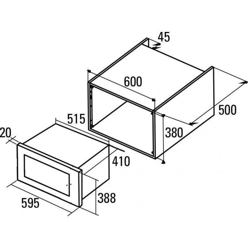 Lò vi sóng âm tủ CATA MC 28 D BK