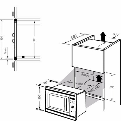 Lò vi sóng âm tủ FAGOR MWB-23AEGX