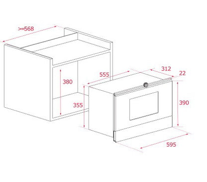 Lò vi sóng âm tủ TEKA MS 622 BI