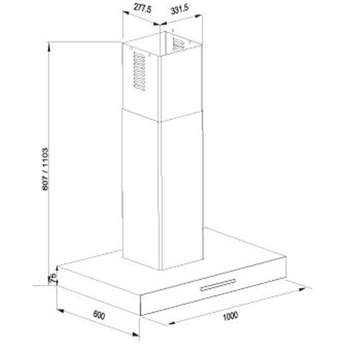 Máy hút mùi đảo BRANDT AD1118X