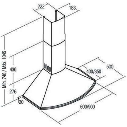 Máy hút mùi treo tường CATA CLASICA WH 600