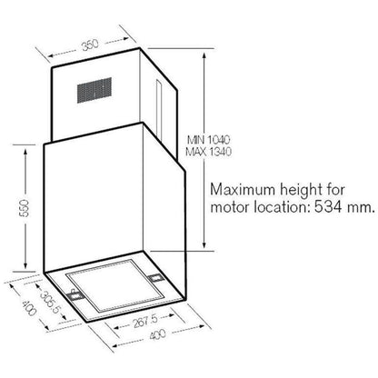 Máy hút mùi đảo FAGOR 7CFT NERO Isla