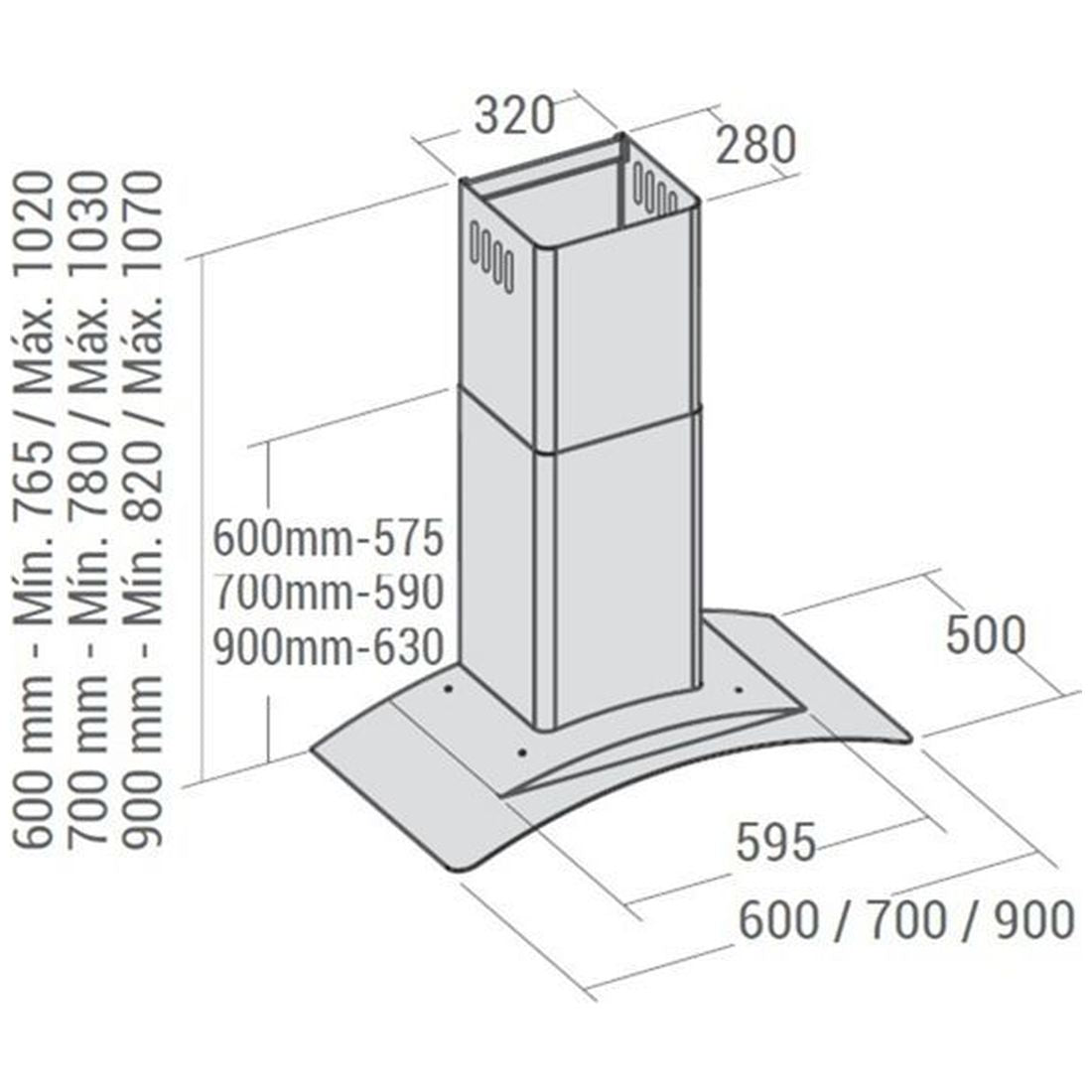 Máy hút mùi treo tường FAGOR 9CFV-72XA