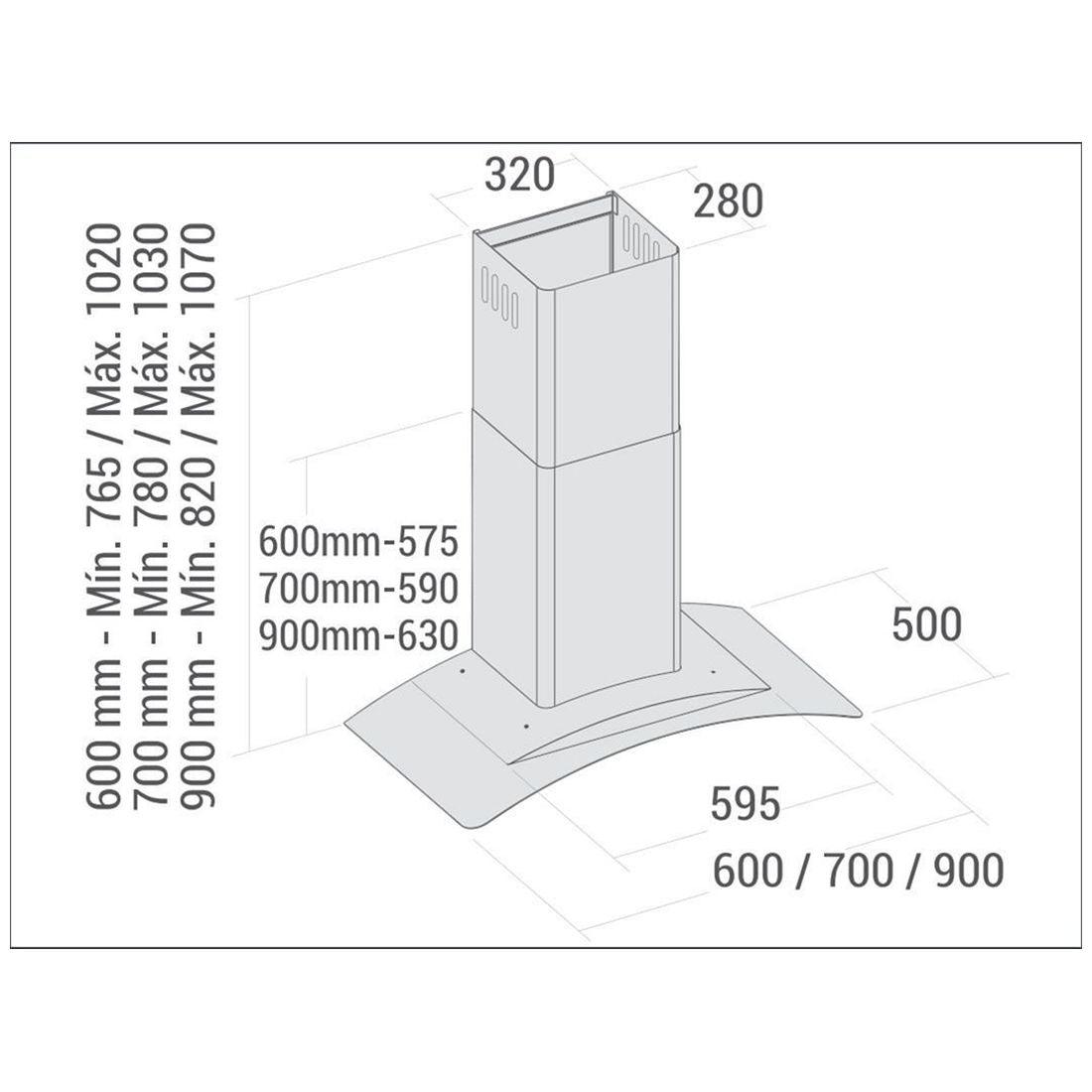 Máy hút mùi treo tường FAGOR 9CFV-92XA
