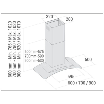 Máy hút mùi treo tường FAGOR 9CFV-92XA