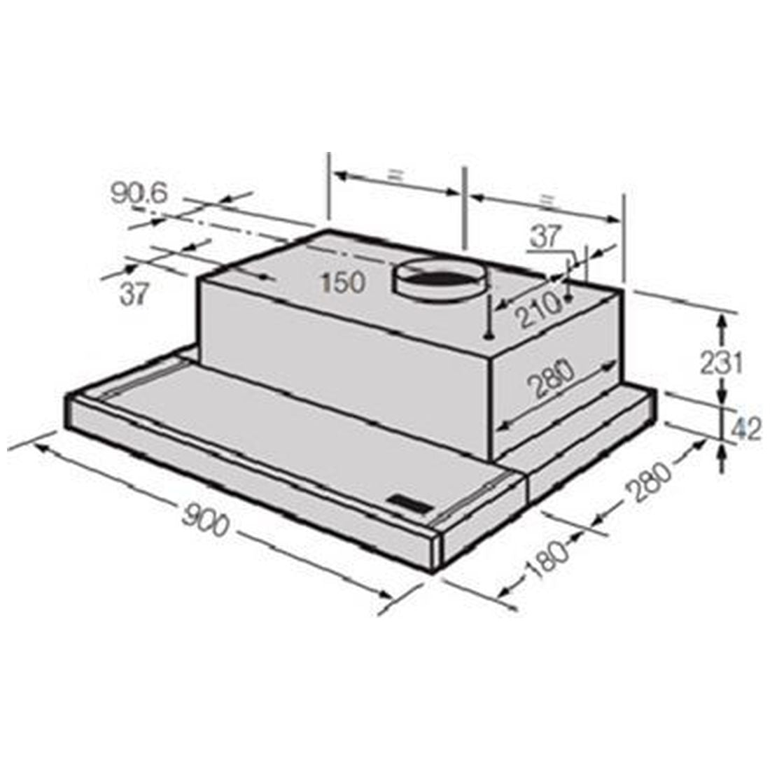 Máy hút mùi âm tủ FAGOR AF3-949X