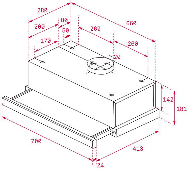 Máy hút mùi âm tủ TEKA TL 7420