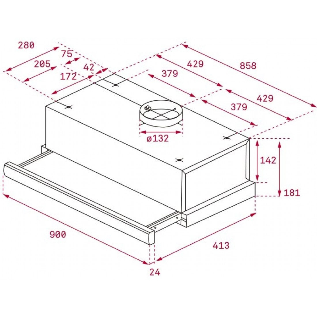 Máy hút mùi âm tủ TEKA TL 9310