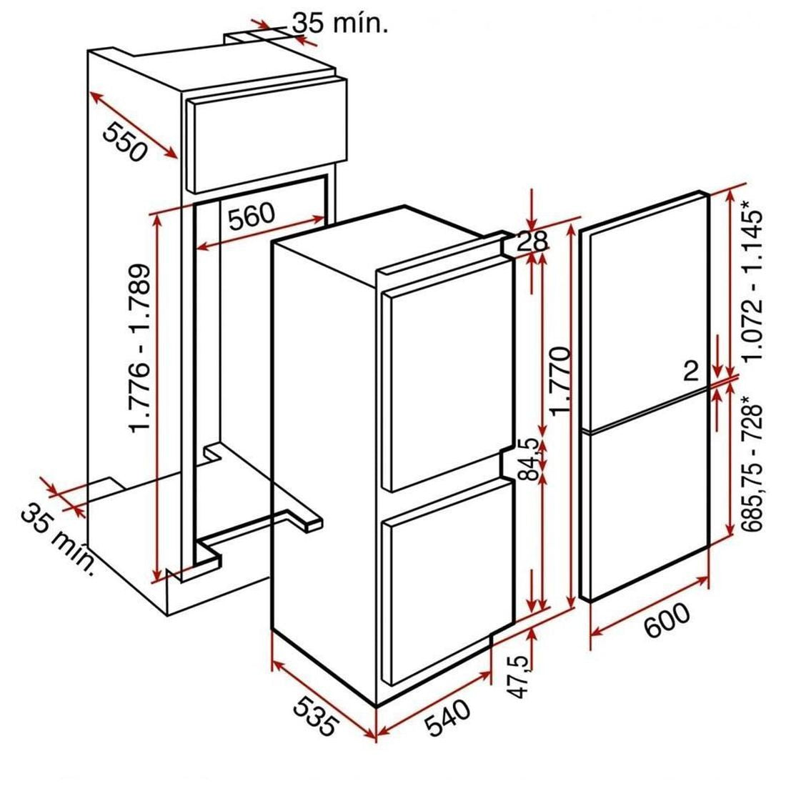Tủ lạnh đơn TEKA CI2 350