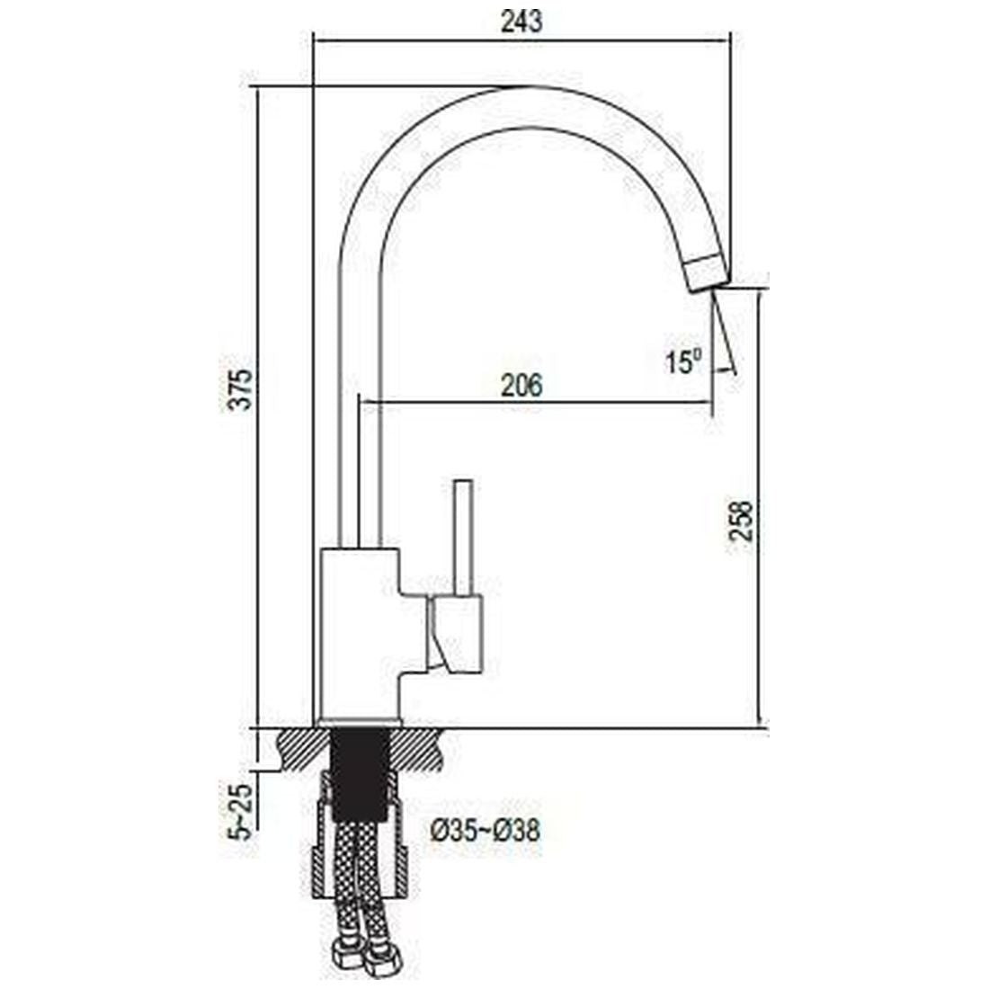 Vòi rửa bát HAFELE ANTONIO HF-C211V 566.32.211