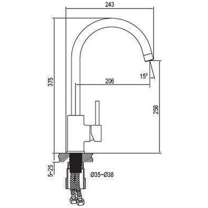 Vòi rửa bát HAFELE ANTONIO HF-C211V 566.32.211