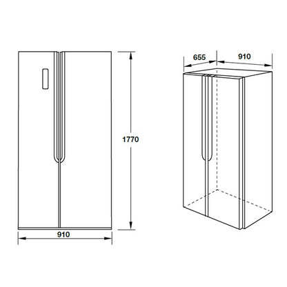 Tủ lạnh side by side HAFELE HF-SBSID 534.14.020