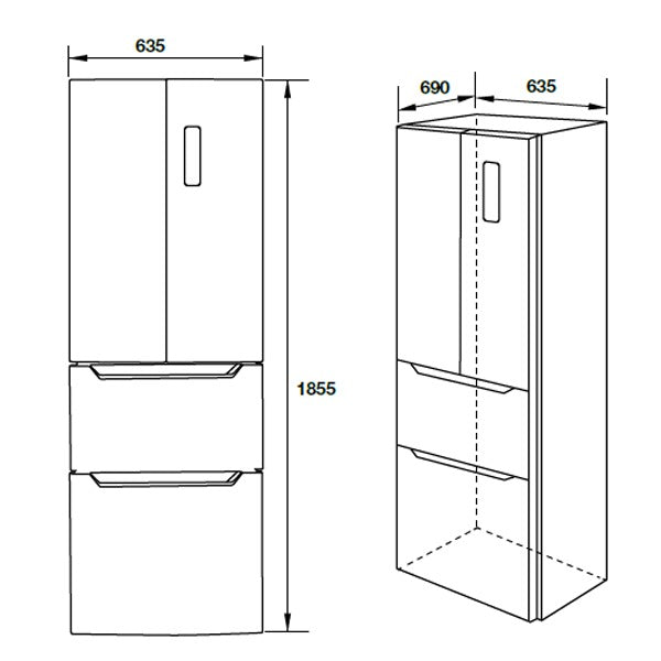 Tủ lạnh nhiều ngăn HAFELE HF-MULA 534.14.040