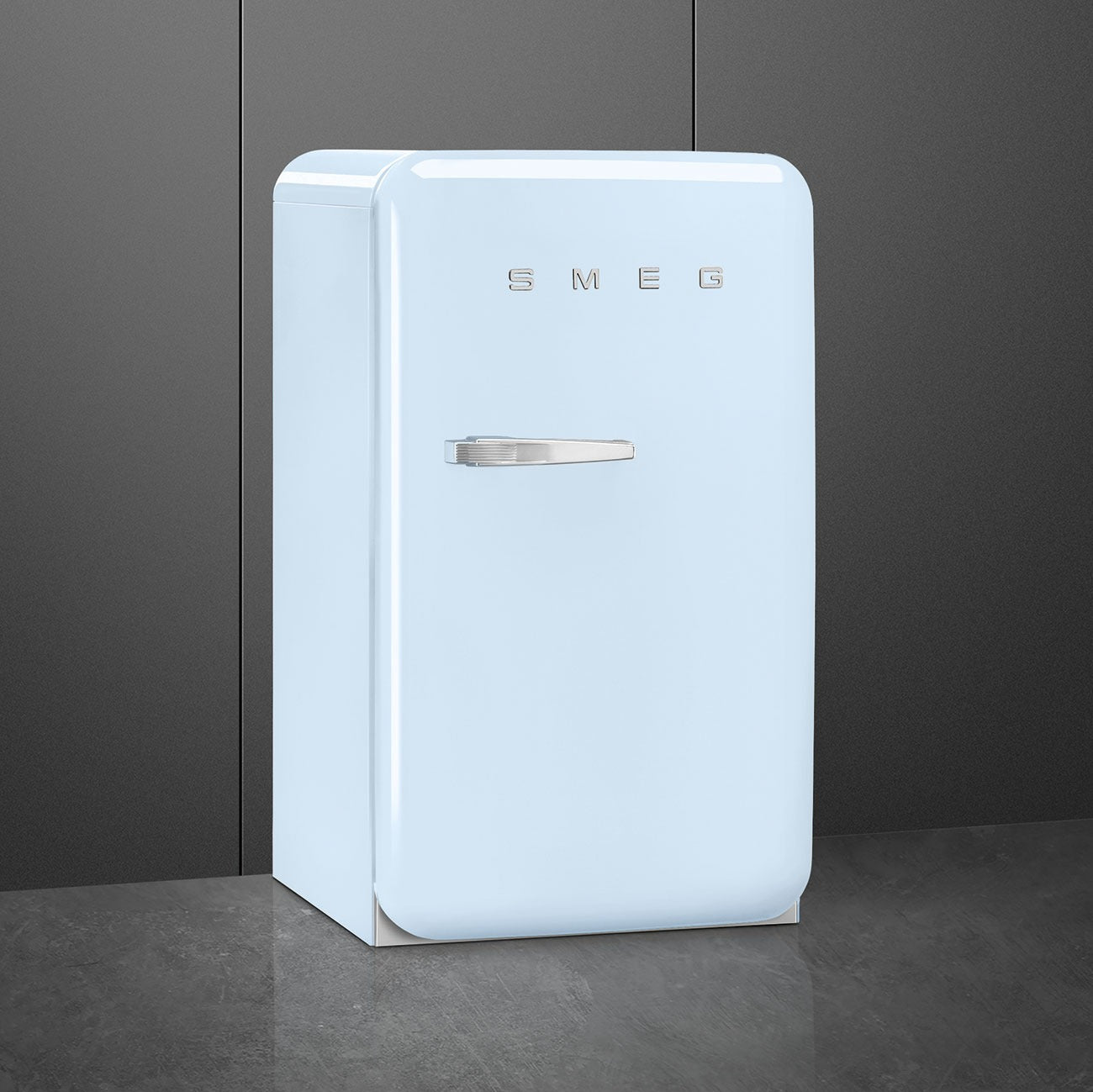 Tủ lạnh một cửa SMEG FAB10RPB6 màu xanh nhạt cánh phải