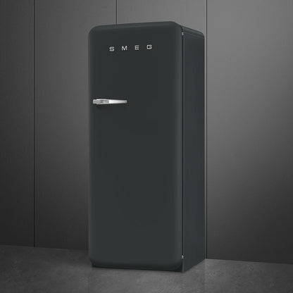 Tủ lạnh một cửa SMEG FAB28RDBLV5 màu đen vải nhung cánh phải
