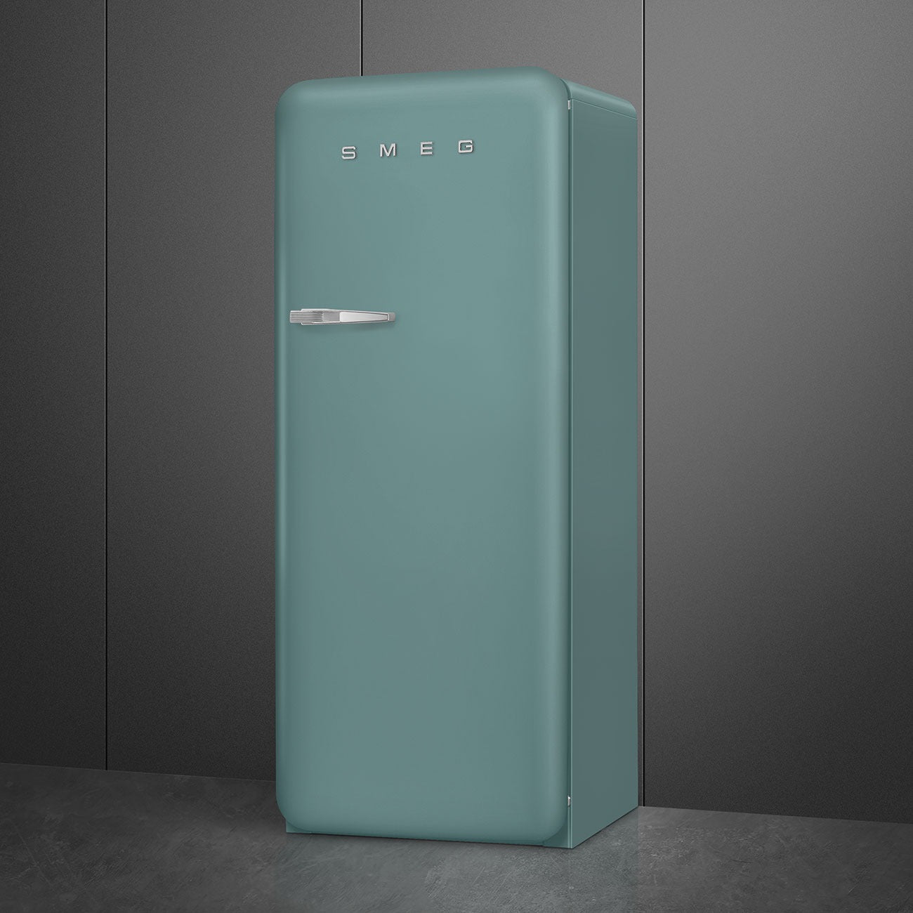 Tủ lạnh một cửa SMEG FAB28RDEG5 màu xanh ngọc lục bảo cánh phải