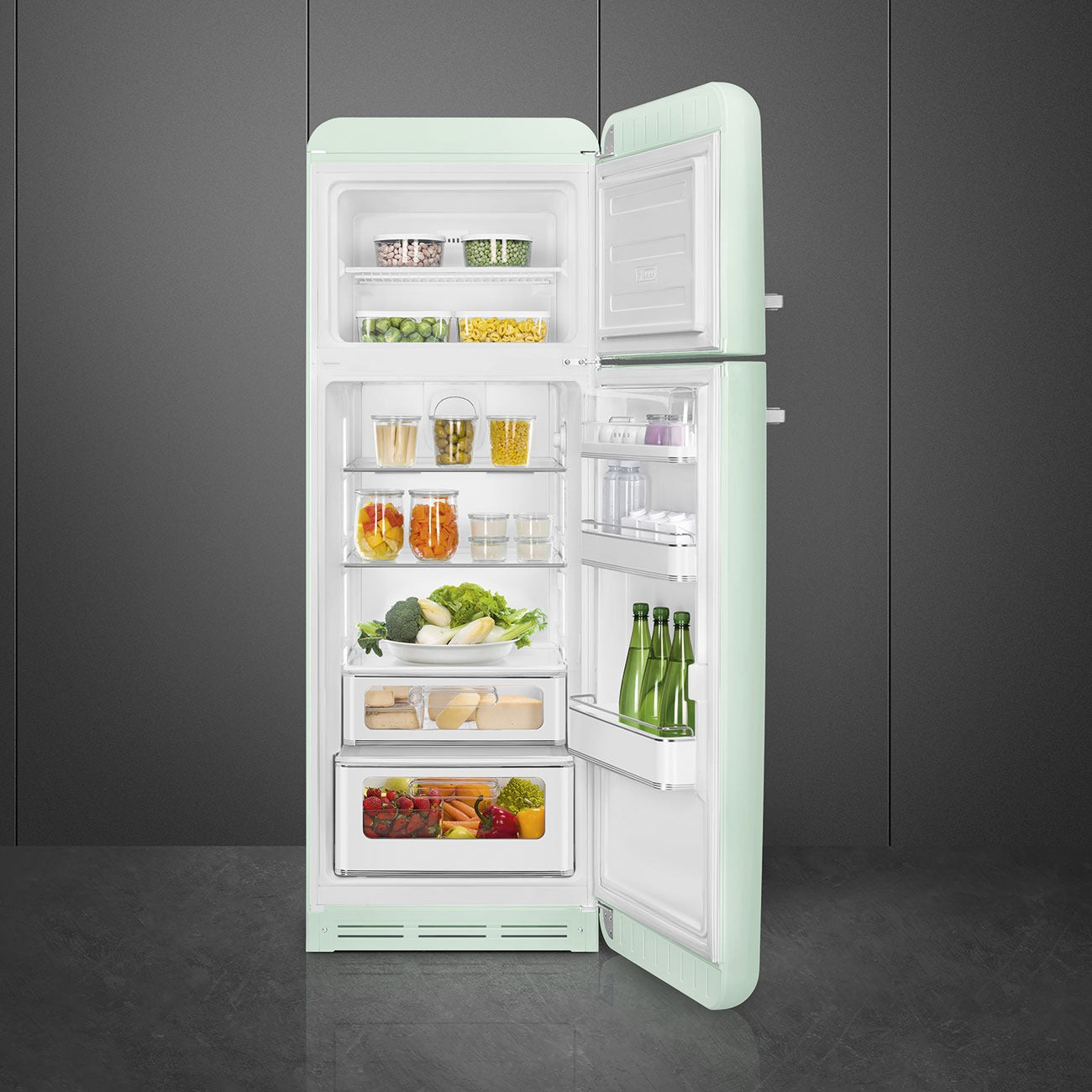 Tủ lạnh cửa đôi SMEG FAB30RPG5 màu xanh lá cánh phải