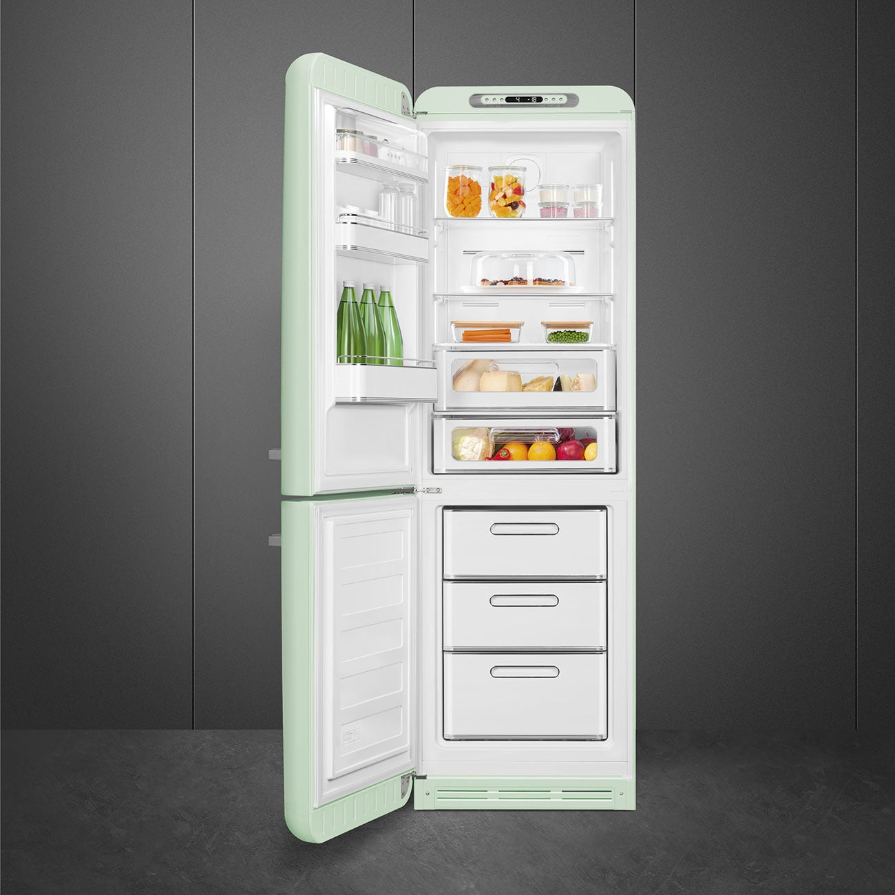 Tủ lạnh 2 ngăn SMEG FAB32LPG5 màu xanh lá cây cánh trái