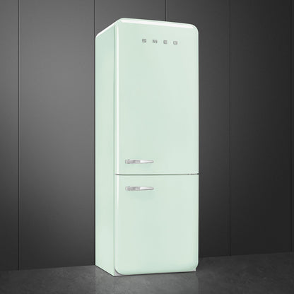 Tủ lạnh 2 ngăn đỉnh dưới SMEG FAB38RPG5 màu xanh pastel cánh phải