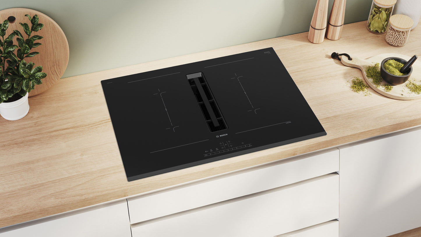 Bếp từ kết hợp hút mùi BOSCH PVQ711F15E|Serie 6