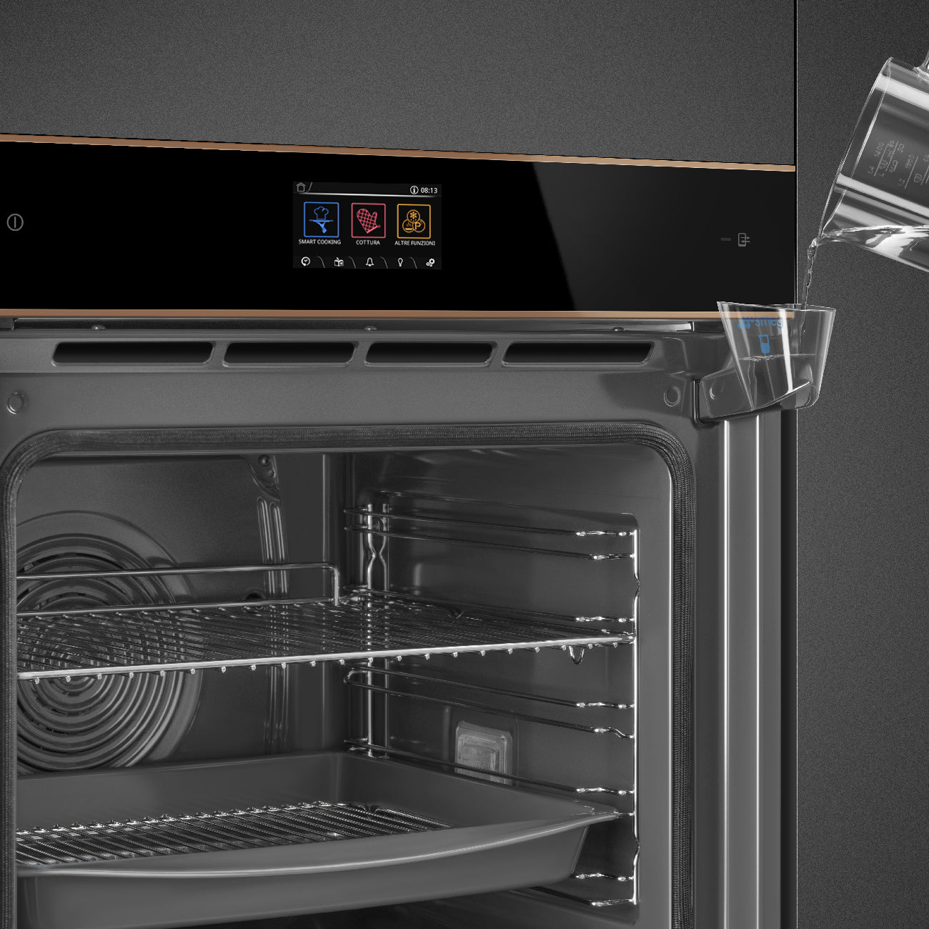 Lò nướng kết hợp hấp SMEG SOP6604S2PNR
