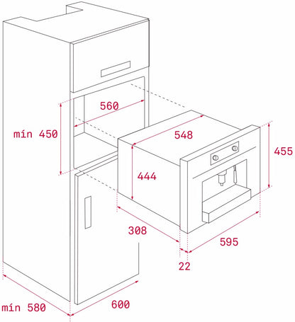 Máy pha café âm tủ TEKA CLC 835MC