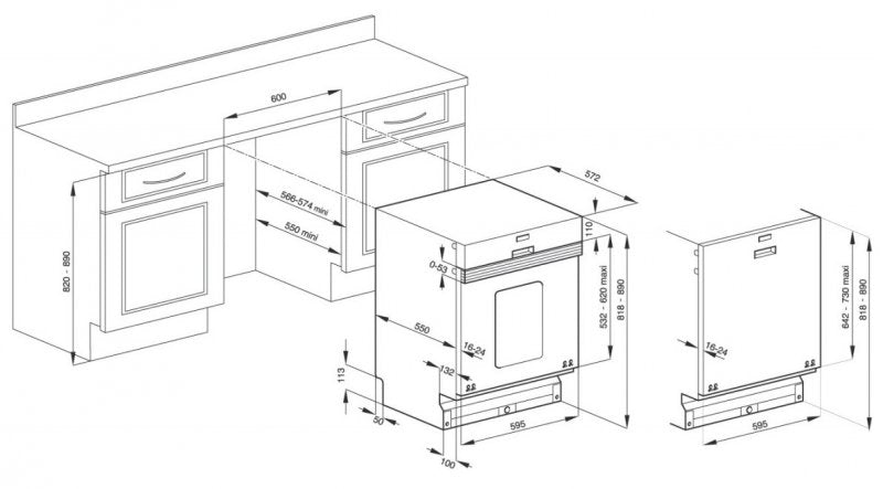 Máy rửa bát âm tủ BRANDT VH1235X