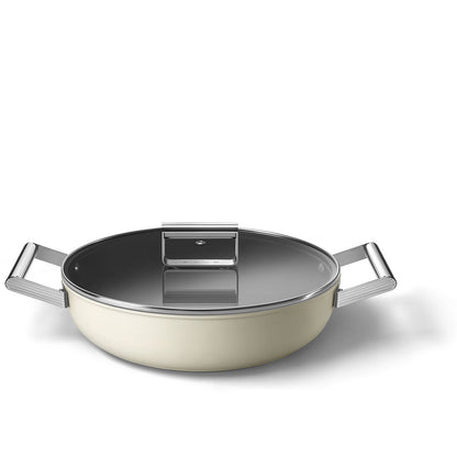 Chảo sâu Smeg CKFD2811CRM màu kem 28cm