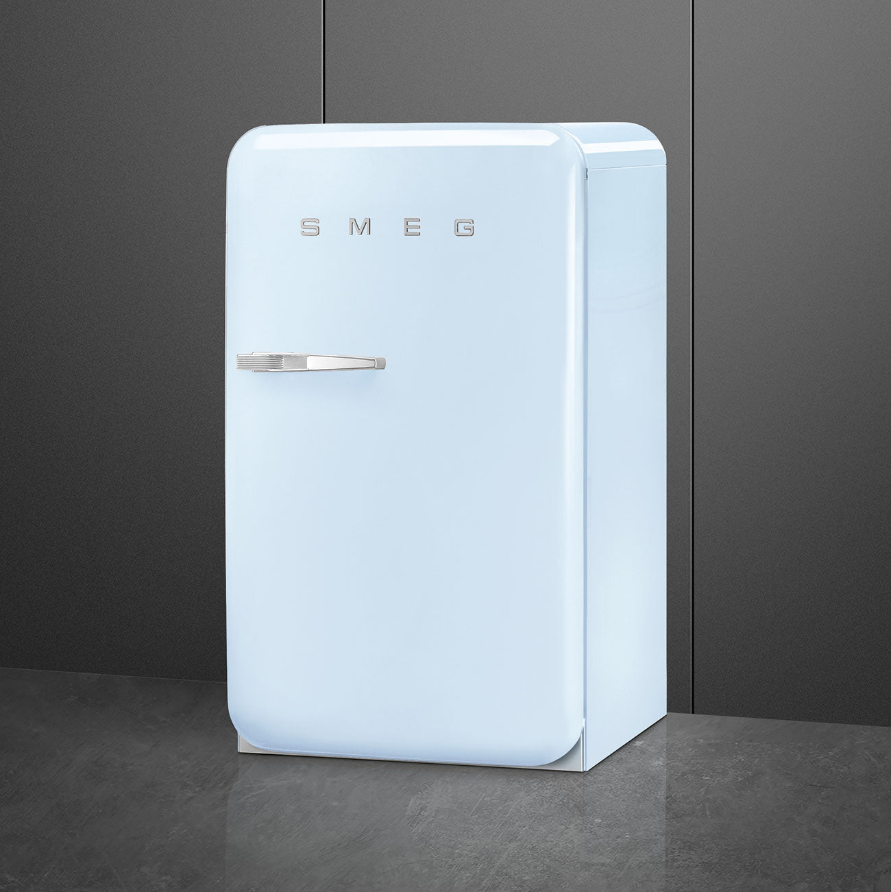 Tủ mát SMEG FAB10HRPB5 màu xanh pastel cánh phải
