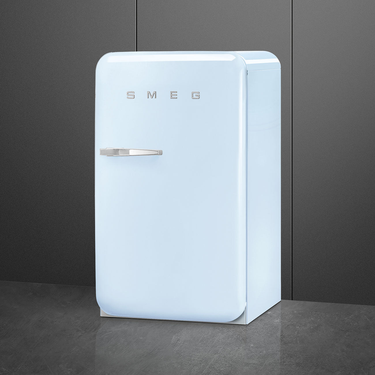 Tủ lạnh mini một cửa SMEG FAB10RPB5 màu xanh pastel cánh phải