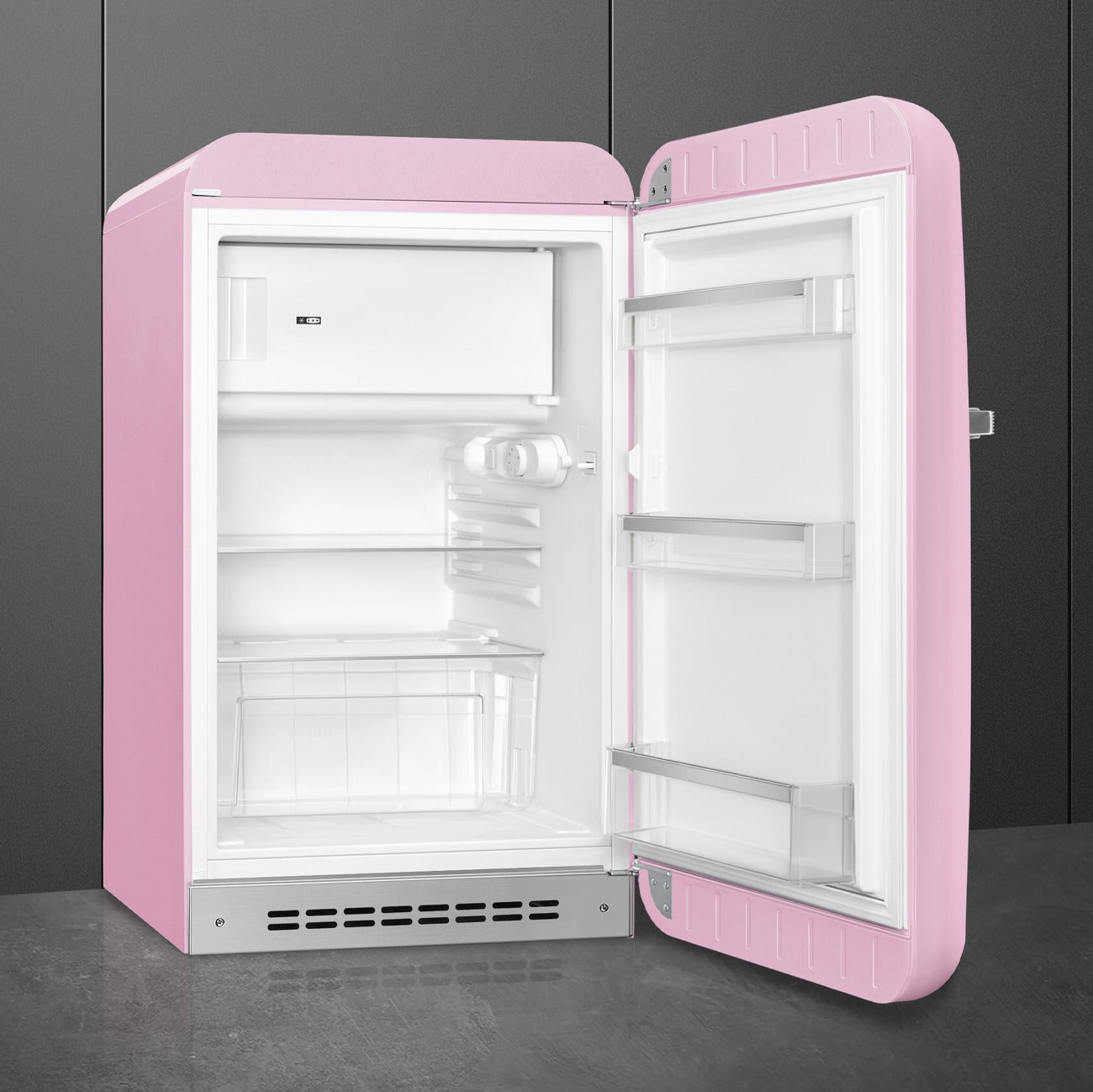 Tủ lạnh một cửa SMEG FAB10RPK6 màu hồng cánh phải