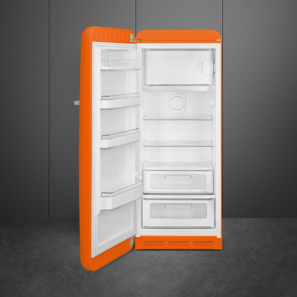 Tủ lạnh một cửa SMEG FAB28LOR5 màu cam cánh trái