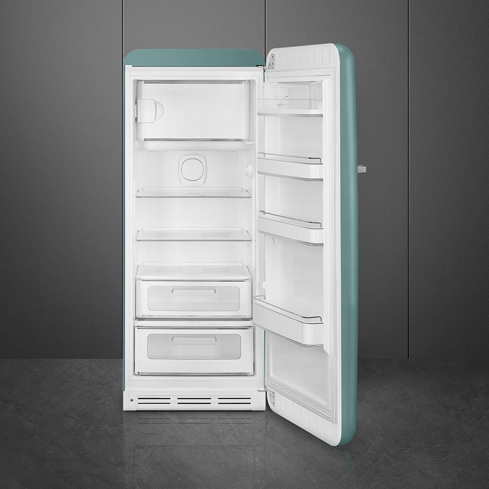 Tủ lạnh một cửa SMEG FAB28RDEG5 màu xanh ngọc lục bảo cánh phải
