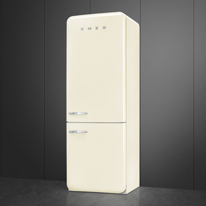 Tủ lạnh 2 ngăn đỉnh dưới SMEG FAB38RCR5 màu kem cánh phải